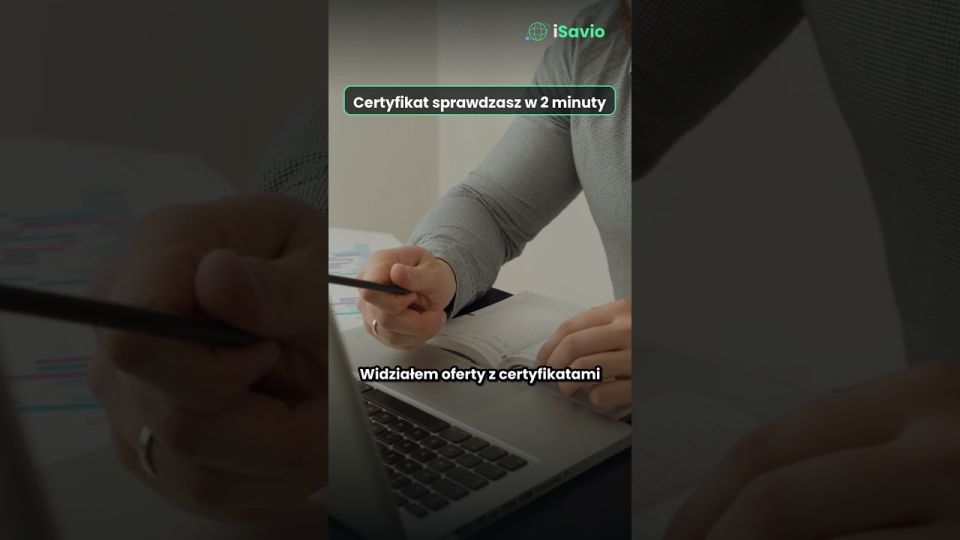 Certyfikat sprawdzasz w 2 minuty